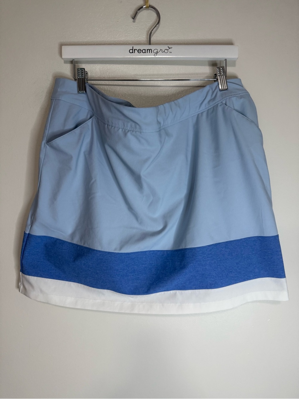 adidas Light Blue Athletic Skort with Royal Blue and White Bands in size XL - Picture 2 of 12